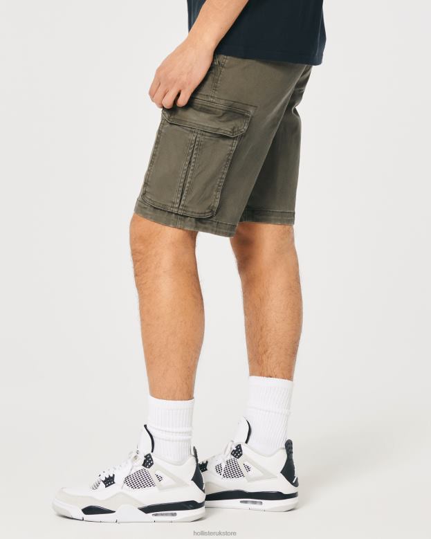 Bottoms Hollister Men Twill Cargo Shorts 11\\ 488201226 Olive